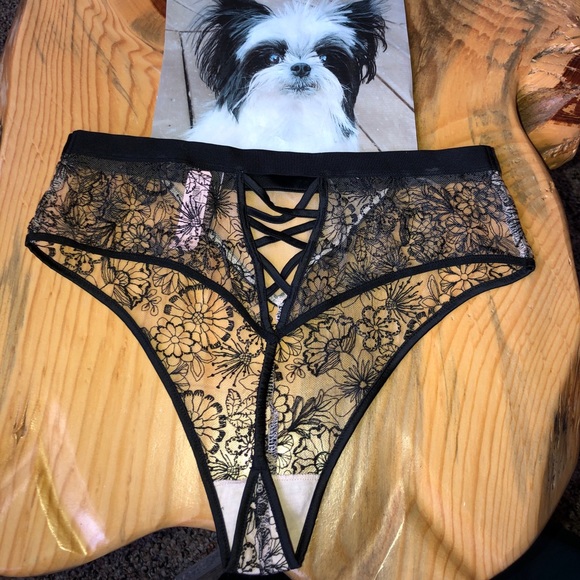 Victoria’s Secret Luxe High-Waisted Panties Size Medium Black - Picture 3 of 10